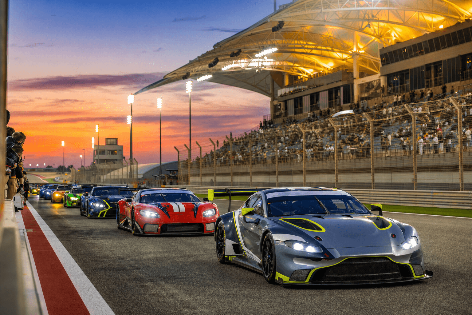 The season opens under the lights as the desert air cools and the track comes alive.